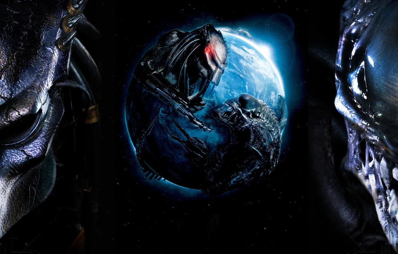 Photo wallpaper Predator, Alien, Alien vs Predator - Requiem