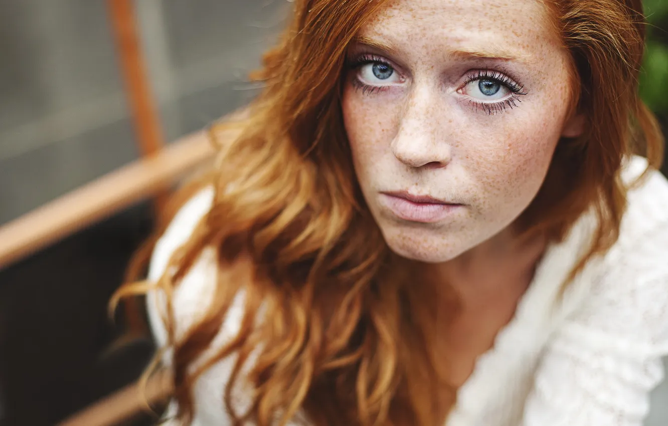 Photo wallpaper portrait, freckles, Connie