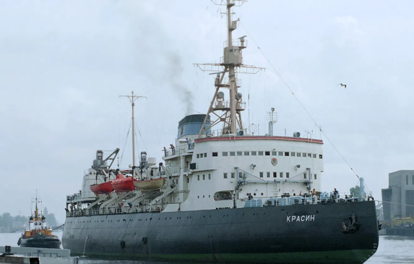 Photo wallpaper icebreaker, mooring, Krasin