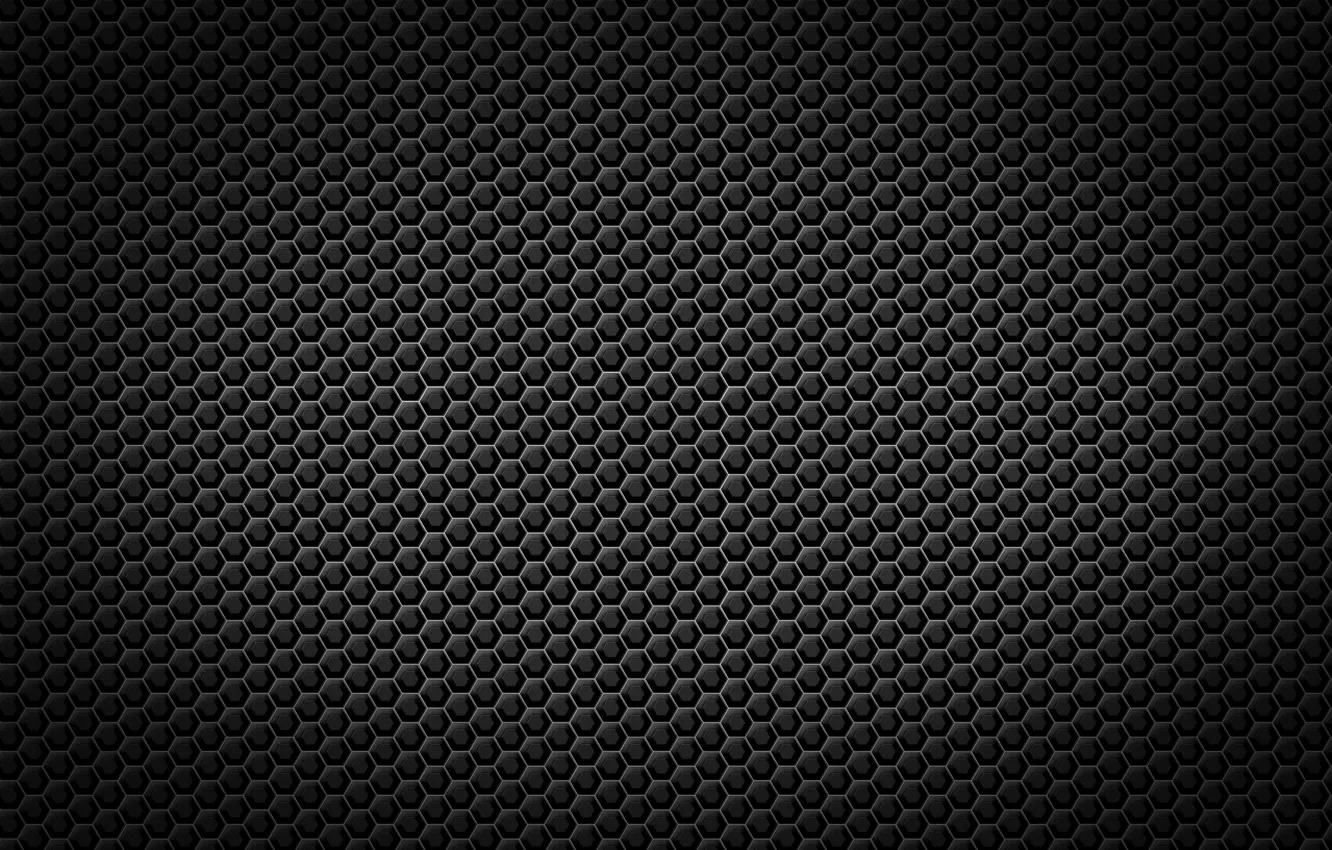 Photo wallpaper metal, black, cell, grille, texture