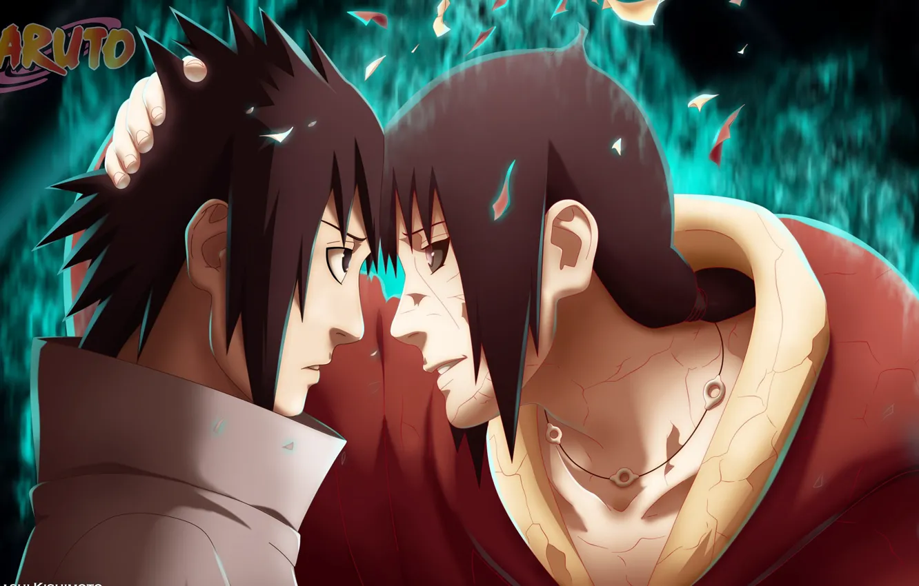 Photo wallpaper brothers, Naruto, Naruto, Sasuke Uchiha, Itachi Uchiha