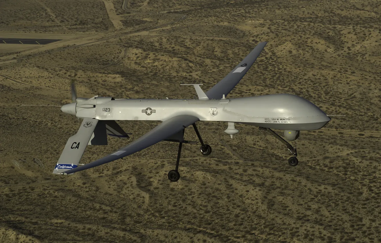Photo wallpaper Predator, multipurpose, unmanned, camera, MQ-1, flying