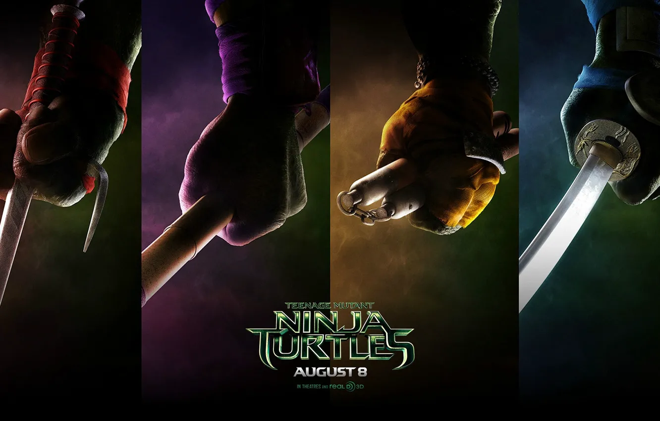 Photo wallpaper turtles, Teenage, ninja, Mutant, 2014