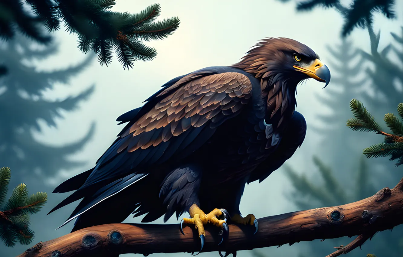 Photo wallpaper animals, art, birds, eagle