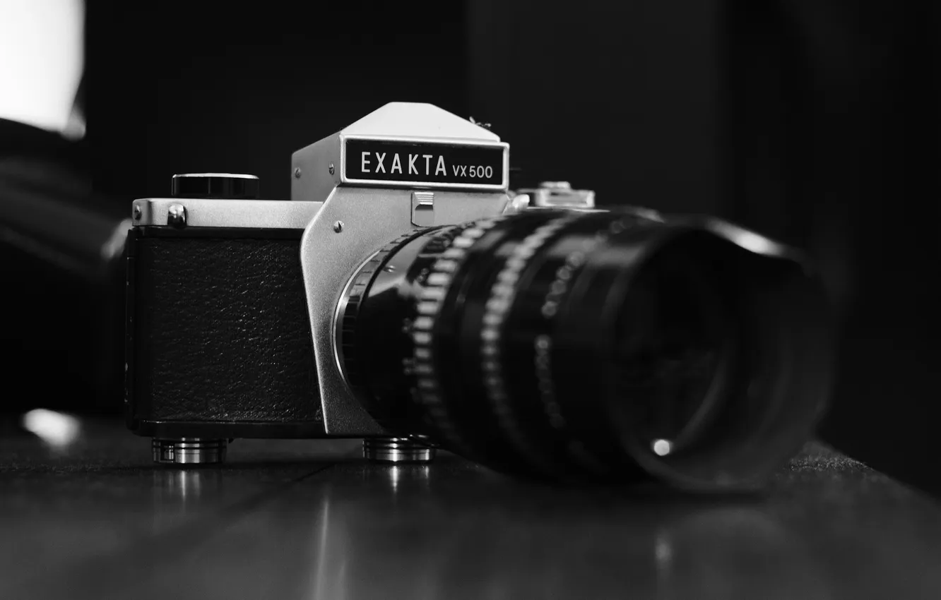 Photo wallpaper vintage, photography, Germany, camera, monochrome, lens, depth of field, Exakta