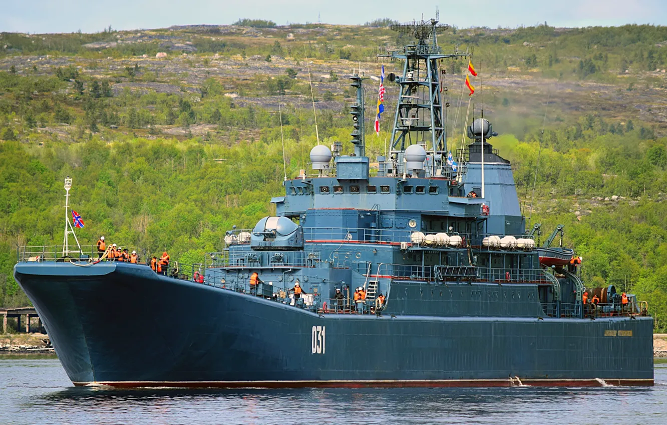 Photo wallpaper ship, landing, the project 775, Alexander Otrakovsky