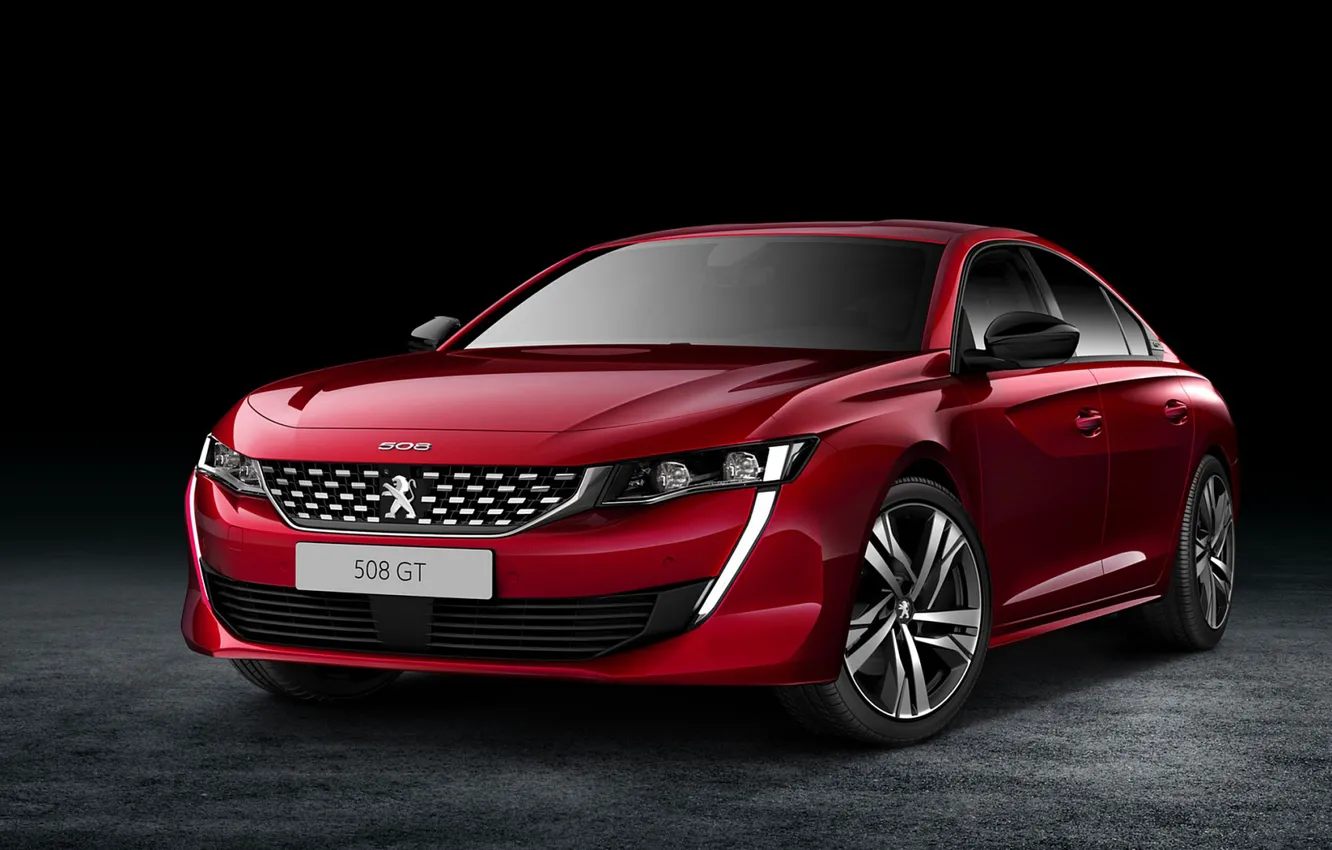 Photo wallpaper auto, background, red, Peugeot 508 GT in 2019