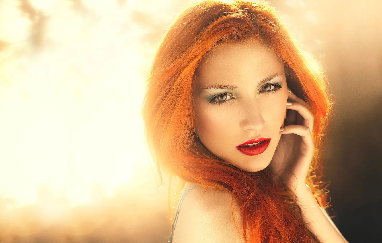 Photo wallpaper look, light, face, hair