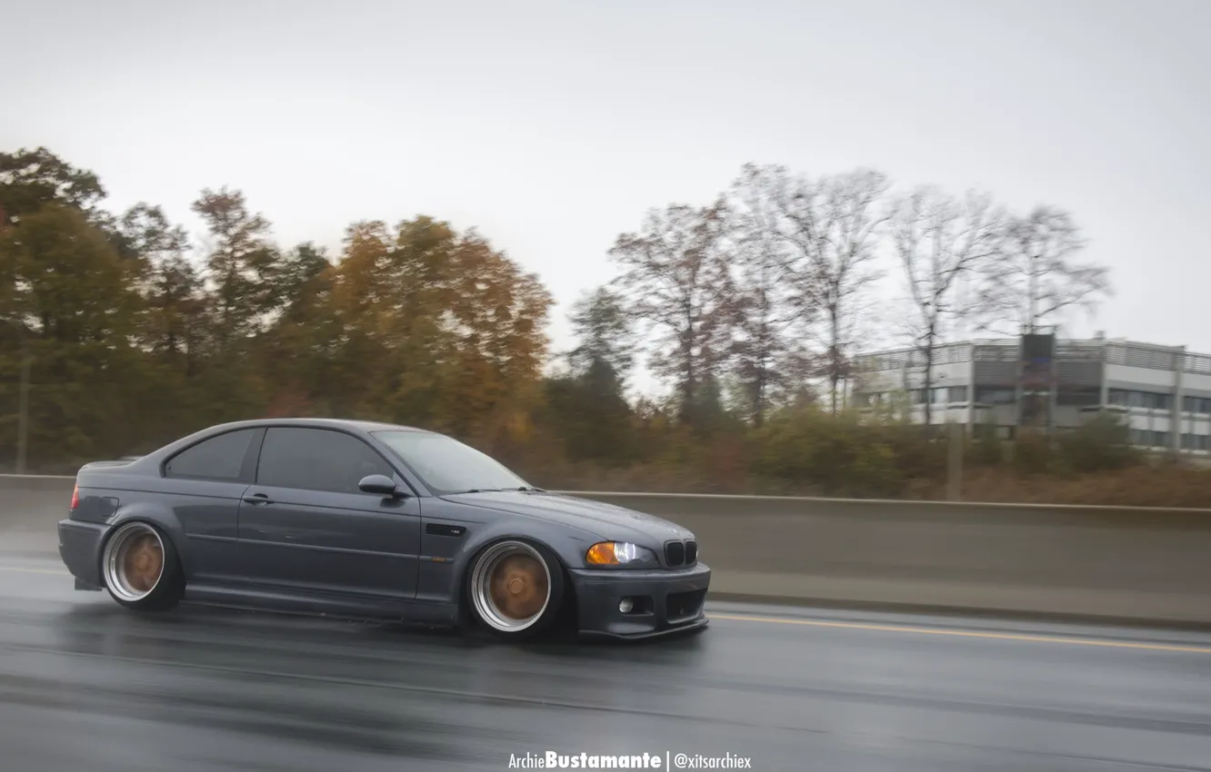 Photo wallpaper BMW, Germany, tuning, E46, low, evil, stance