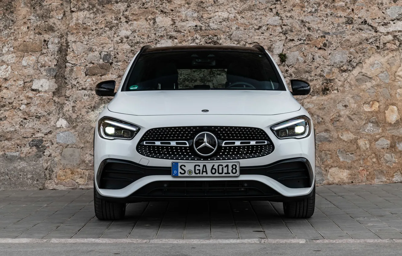 Photo wallpaper Mercedes-Benz, front view, crossover, GLA, 4MATIC, GLA-Class, 2020, AMG Line