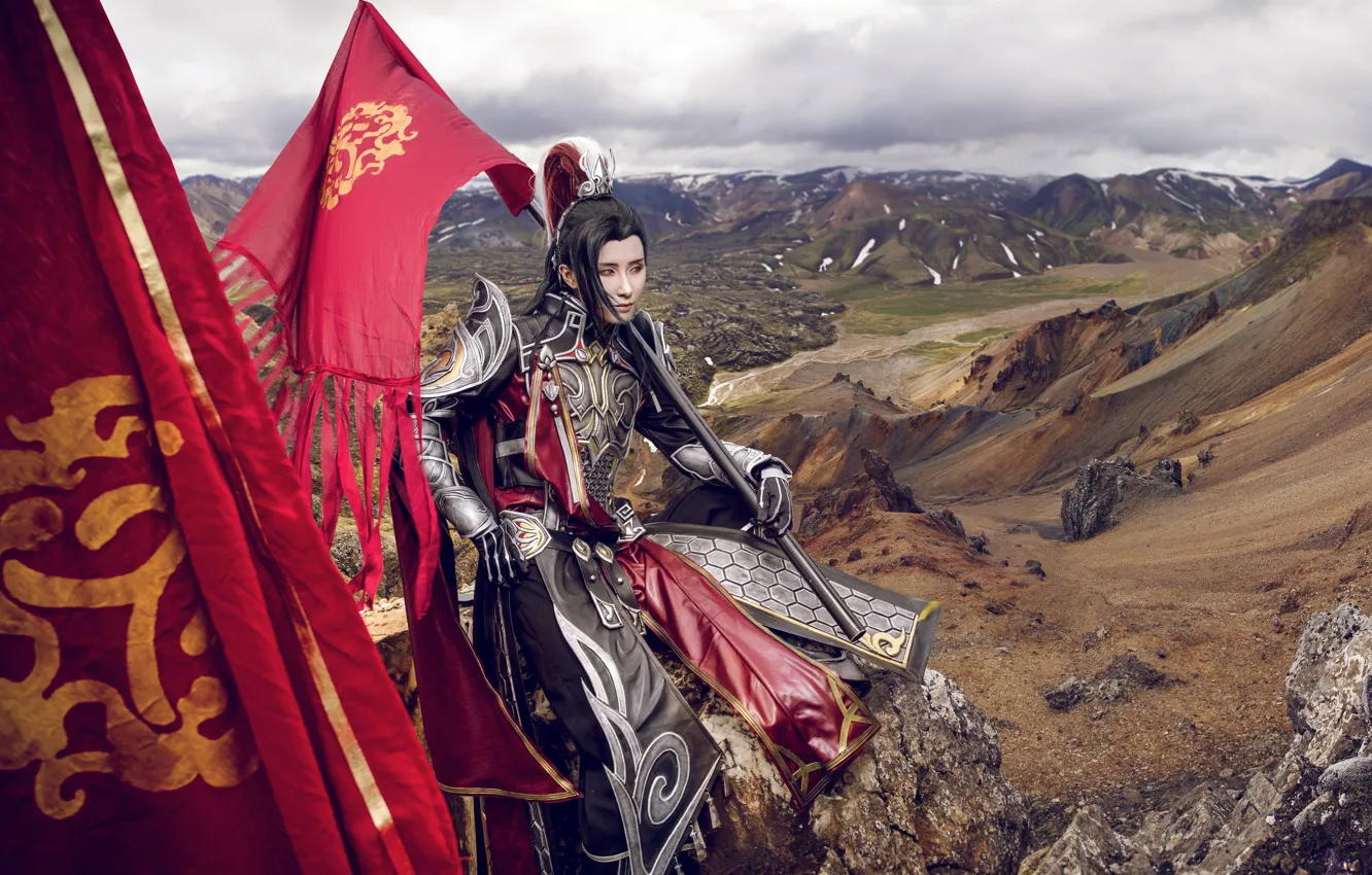 Photo wallpaper style, armor, fabric, male, cosplay