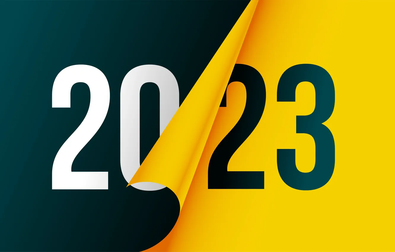 Photo wallpaper leaves, new year, contrast, figures, album, yellow background, green background, page