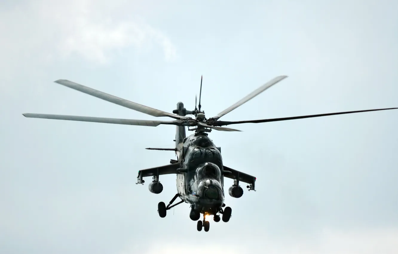 Photo wallpaper russia, russian, mi-24, manoeuvre, airscrew, pilotage, maks, zhukovsky