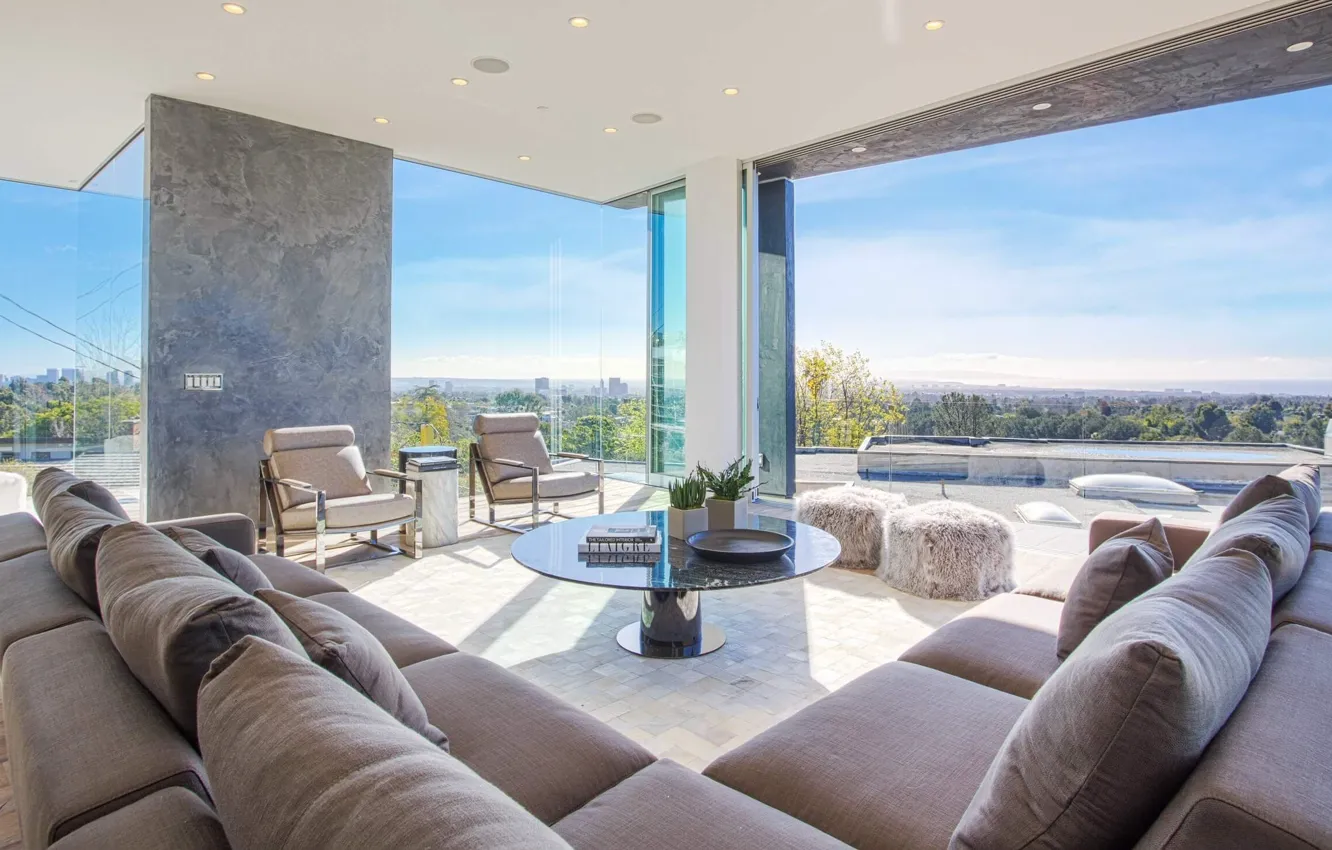 Photo wallpaper Brentwood Modern, style, interior, California, California, modern luxury residence, Brentwood, luxurious single family residence