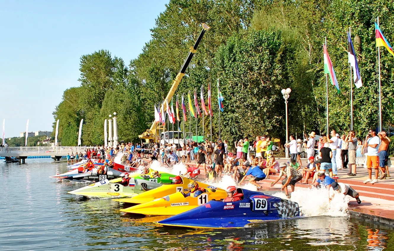 Photo wallpaper race, boat, speed