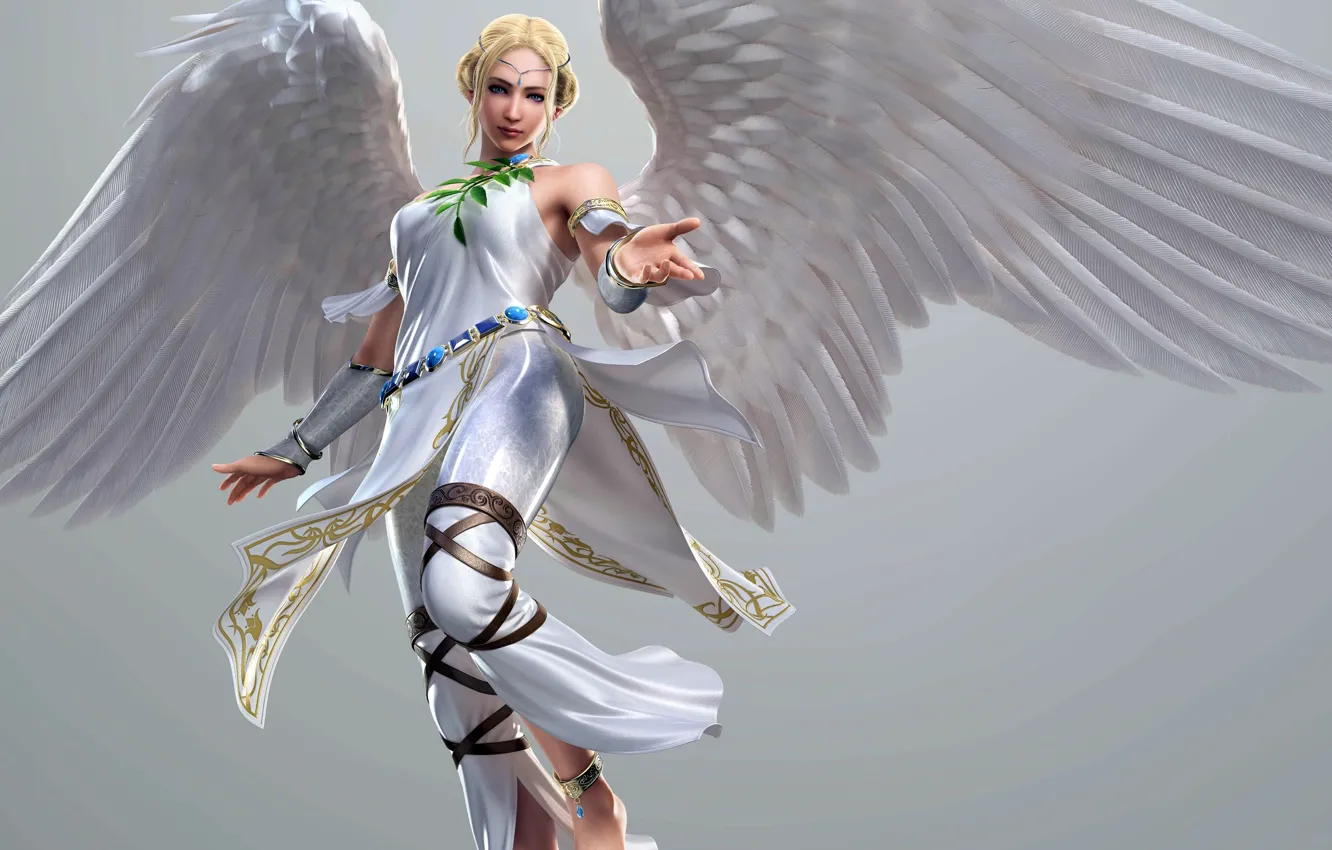 Photo wallpaper girl, wings, angel, blonde, Tekken Tag Tournament