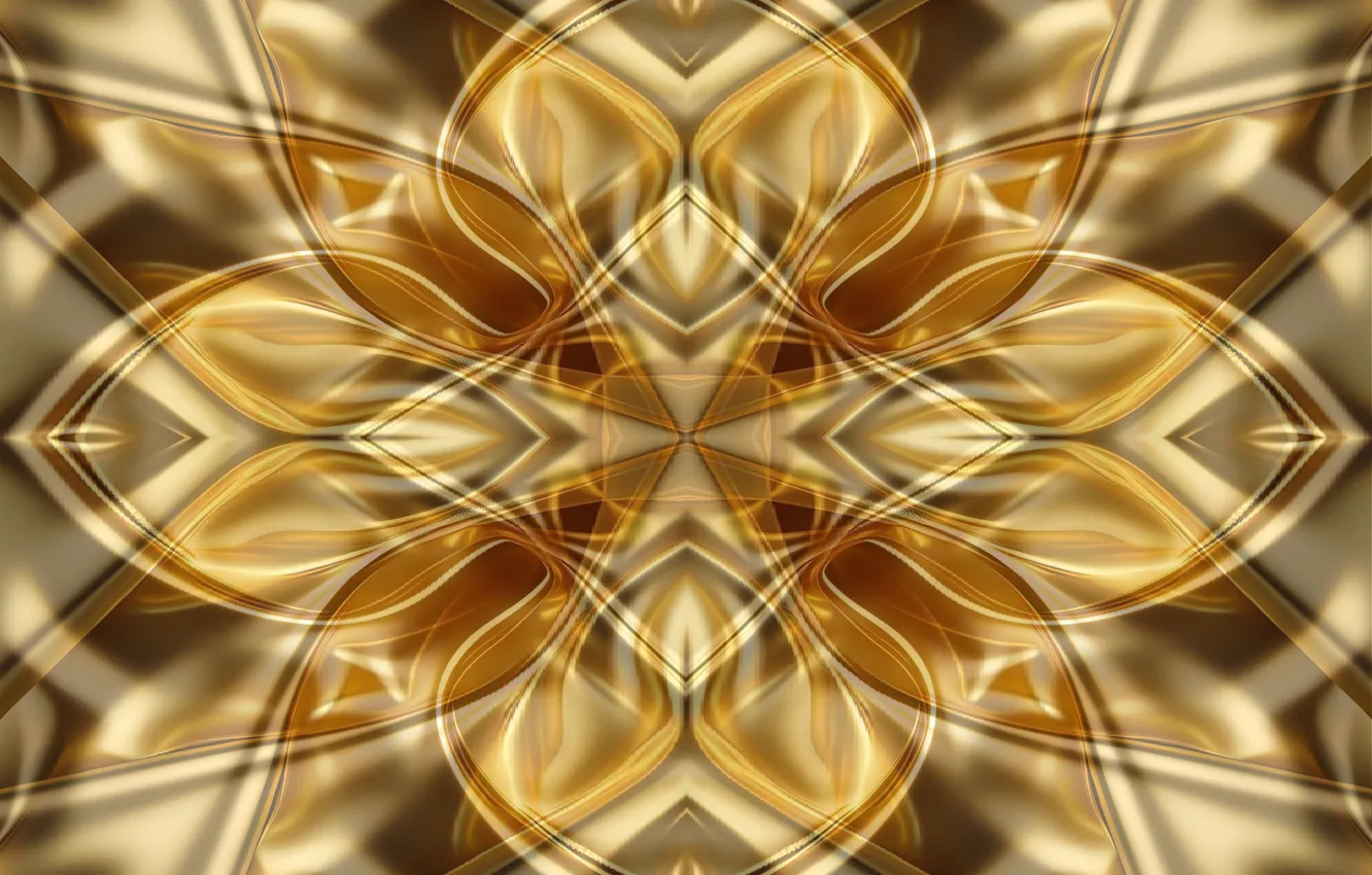 Photo wallpaper design, art, Fractal, illustrtion, golde