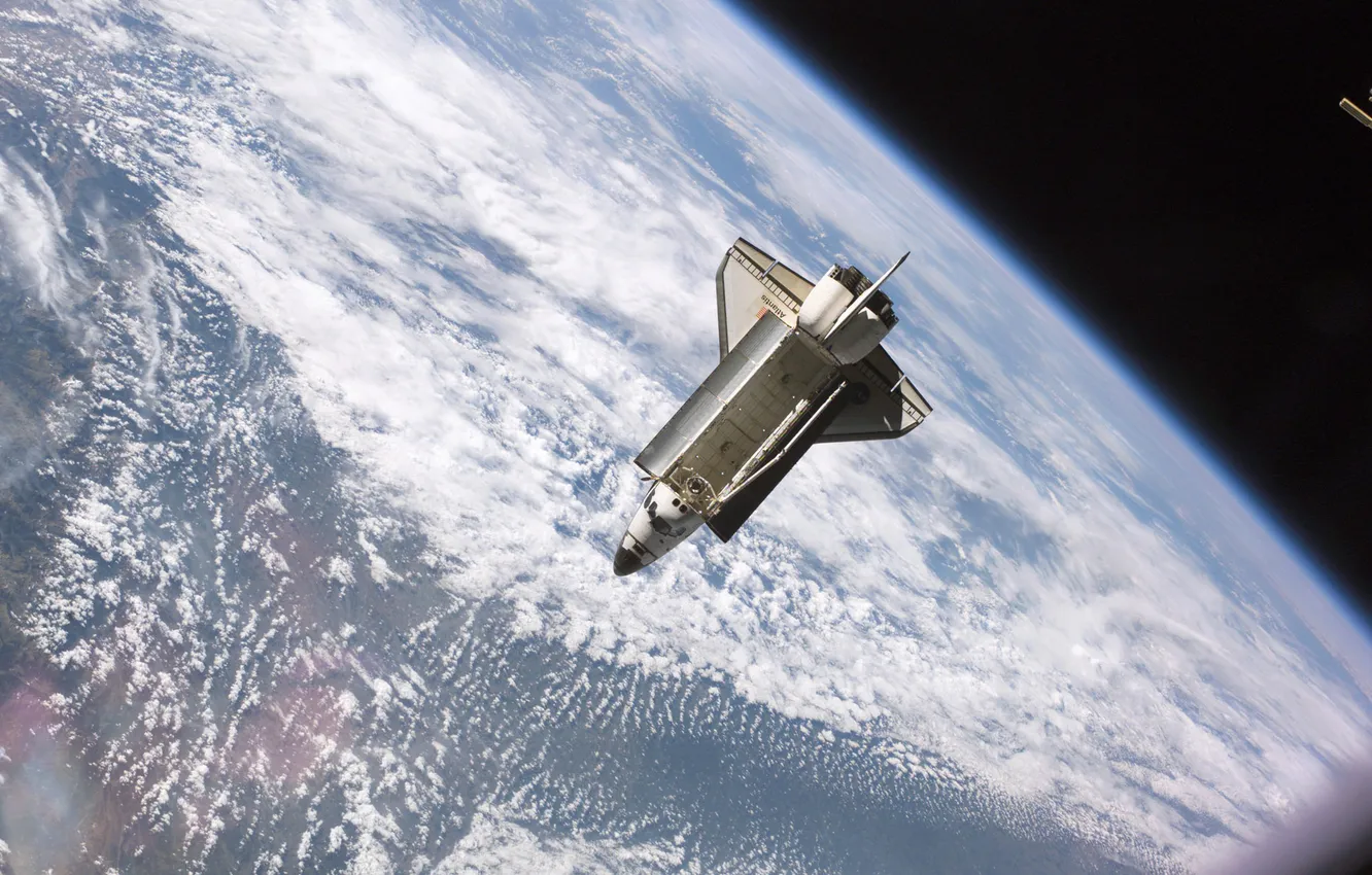Photo wallpaper earth, orbit, Shuttle, NASA