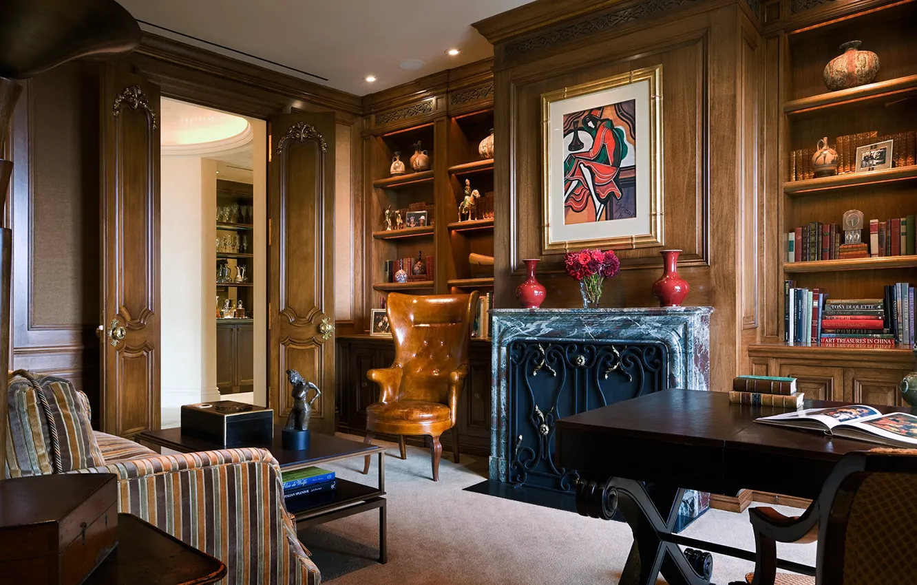 Photo wallpaper design, style, interior, living room, Beverly Hills, Hillcrest Estate