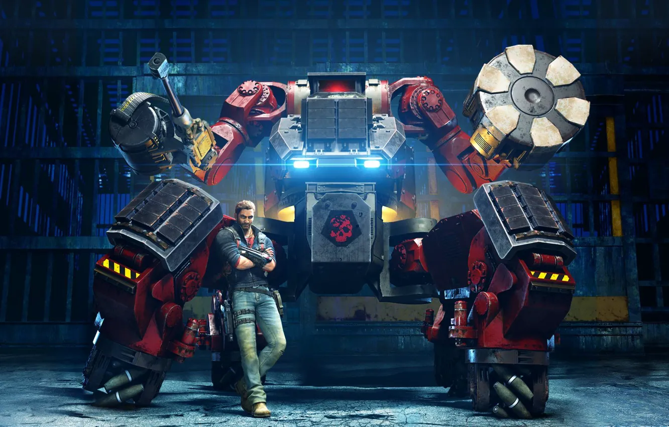 Photo wallpaper light, lights, robot, Square Enix, DLC, Rico, Just Cause 3, Avalanche Studios