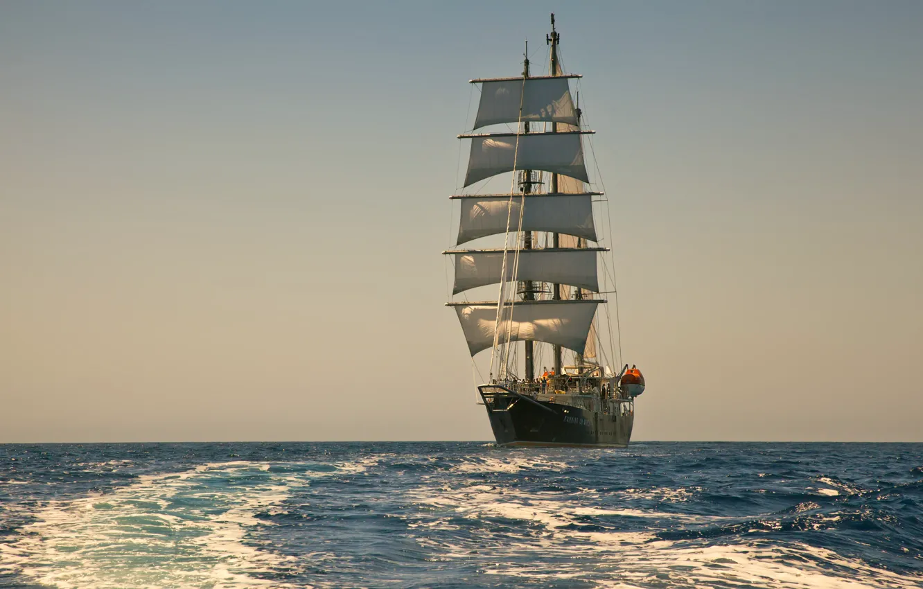 Photo wallpaper sea, romance, sailboat