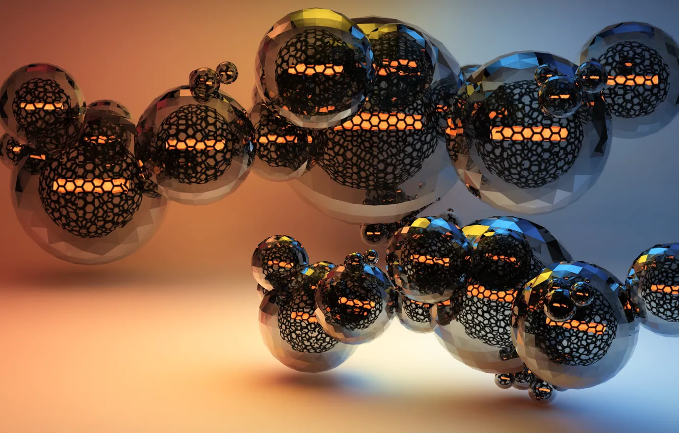 Photo wallpaper background, balls, beads