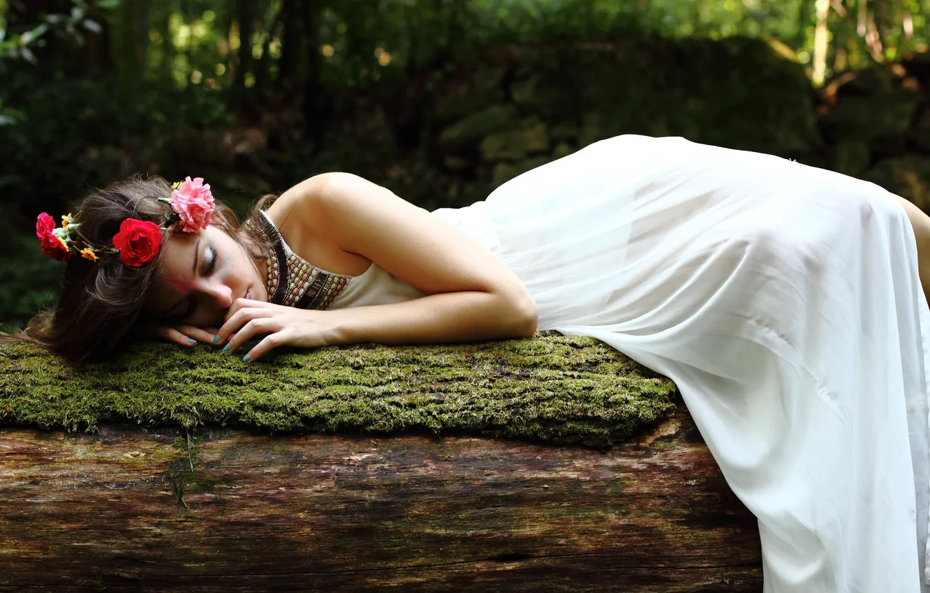 Photo wallpaper girl, pose, background