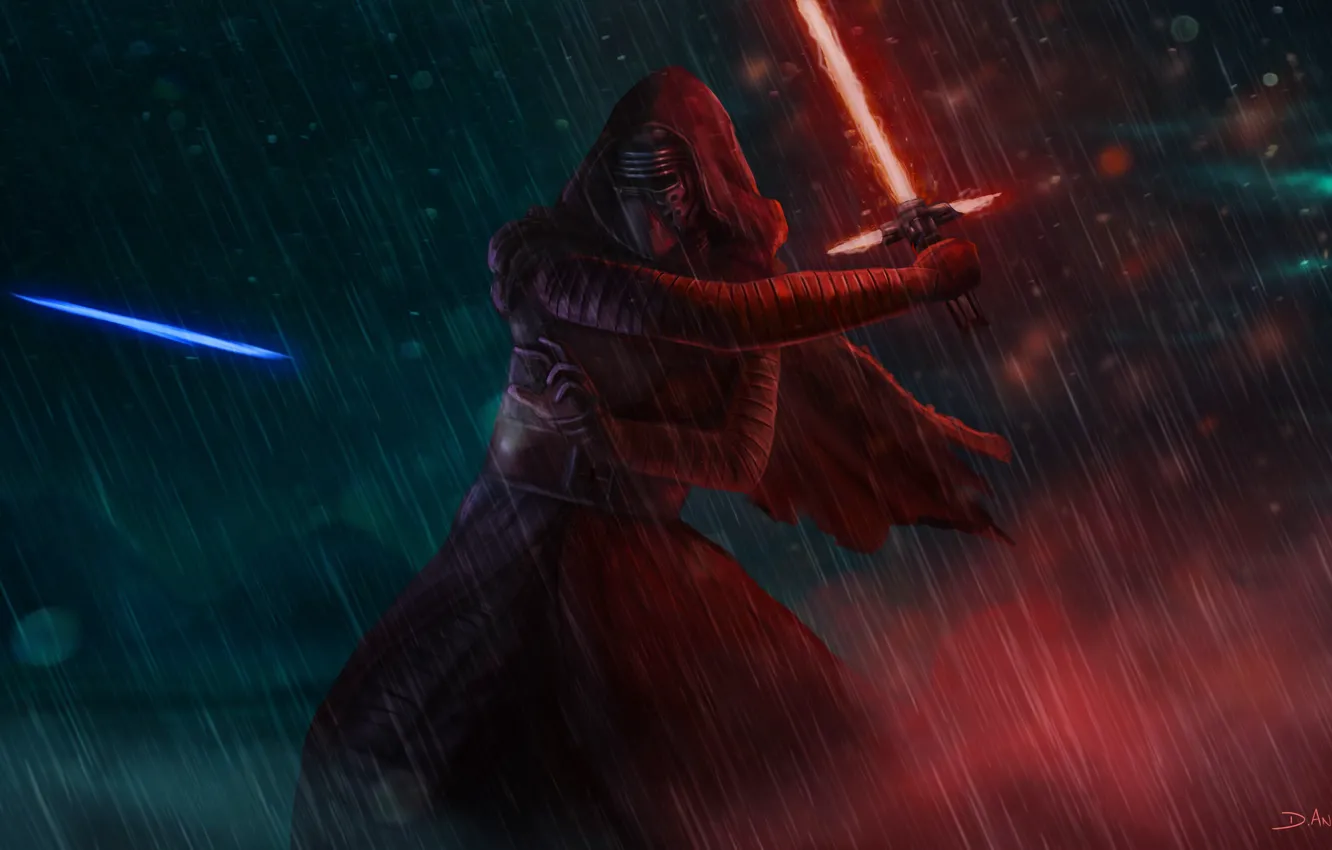 Photo wallpaper sword, Star Wars, fantasy, art, lightsaber, Sith, Characters, Kylo Ren