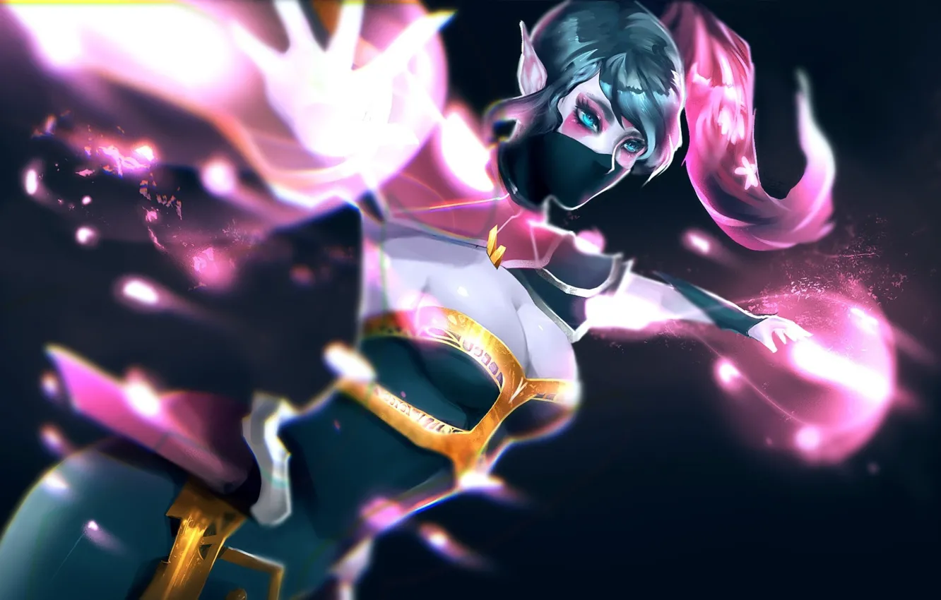 Photo wallpaper girl, magic, art, blue eyes, dota 2, Lana, Templar Assassin