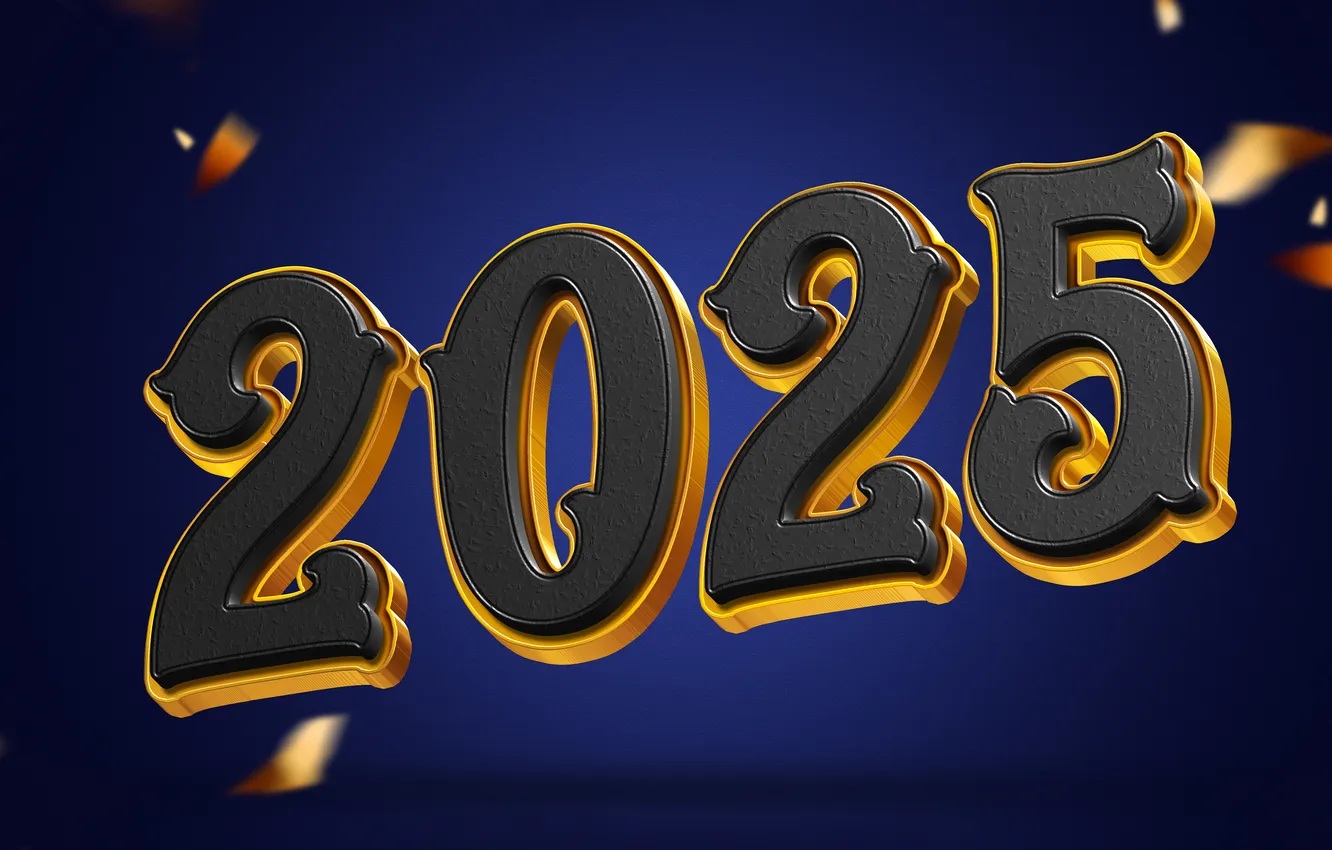 Photo wallpaper grey, new year, figures, date, purple background, 2025, AI art, New Year 2025