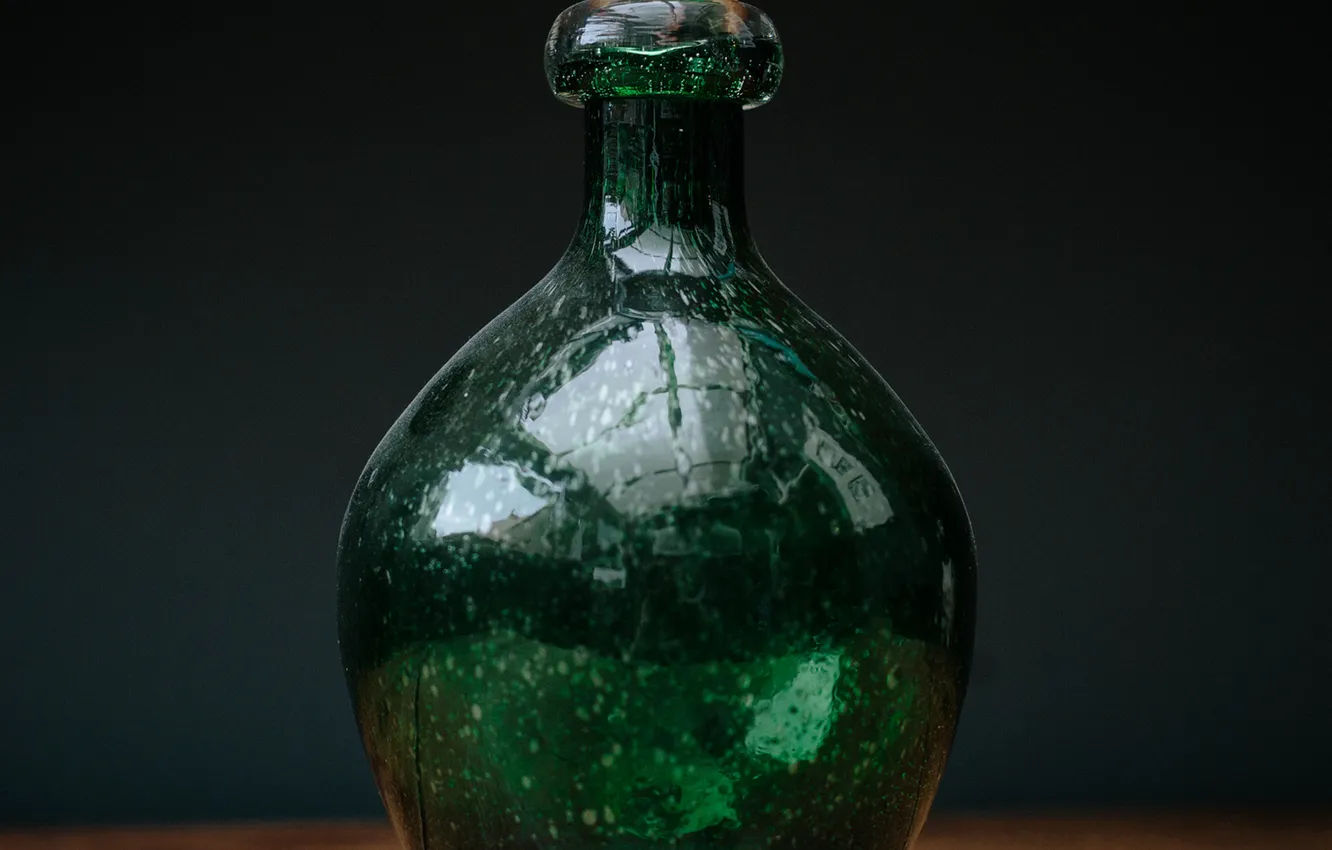 Photo wallpaper green, wood, table, jar, seed