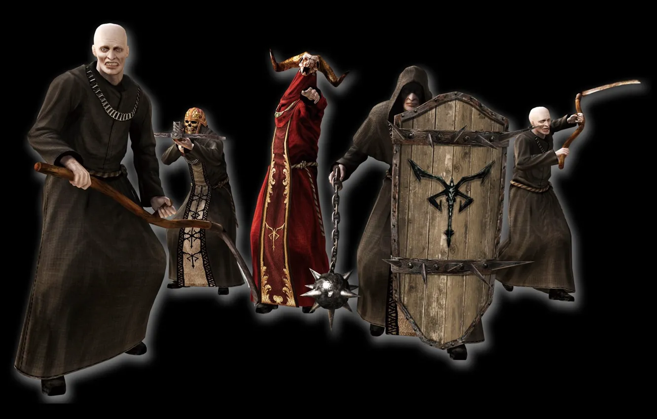 Photo wallpaper sake, logo, game, weapon, man, army, bow, shield