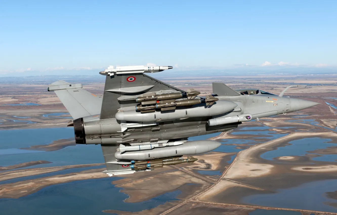 Photo wallpaper fighter, Dassault Rafale, The French air force, Air force, PTB, Air bombs, MBDA Meteor, MBDA …