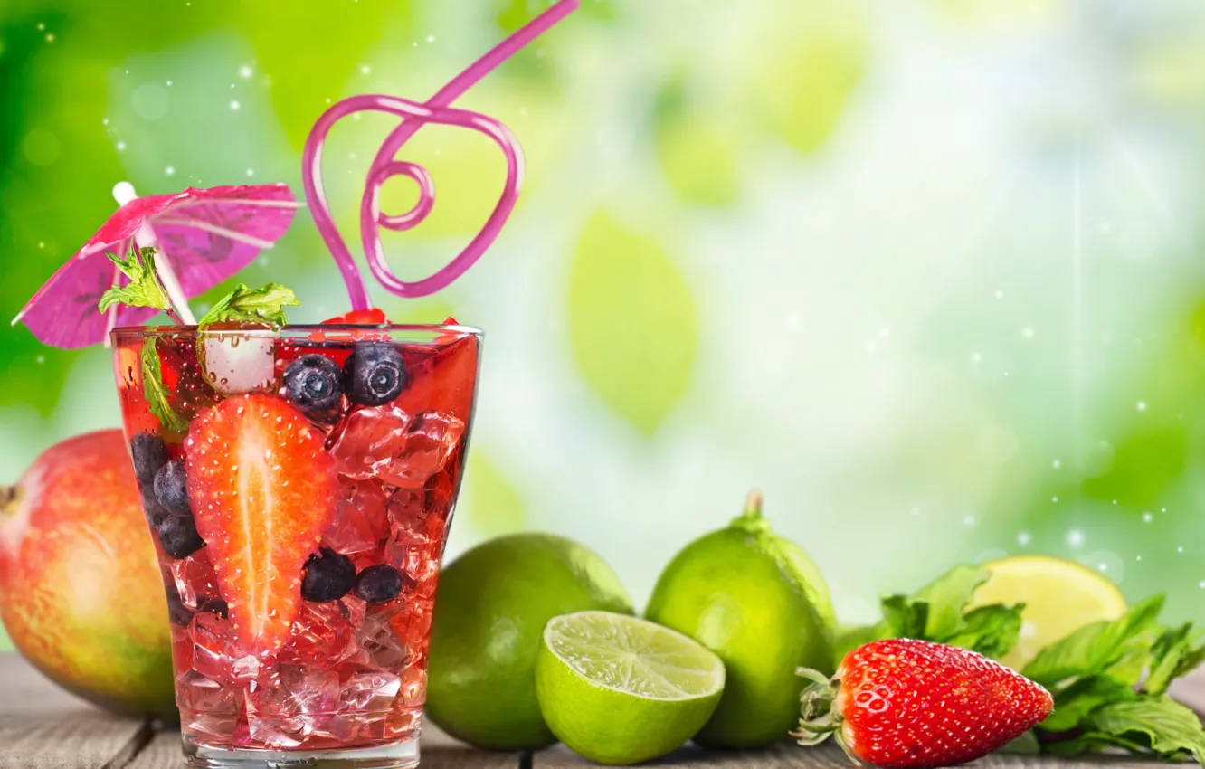 Photo wallpaper cocktail, summer, fruit, fresh, fruit, drink, cocktail, tropical