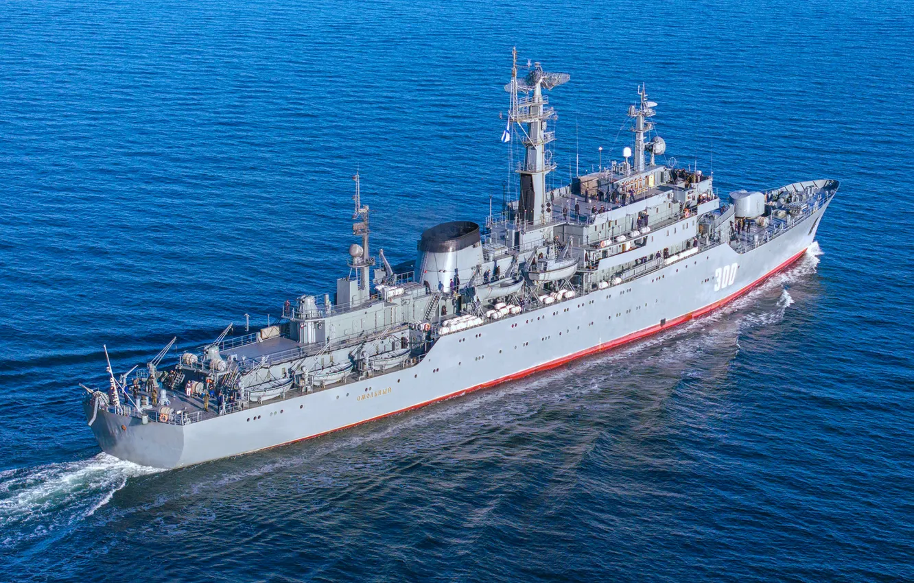 Photo wallpaper training ship, Smolny, 2024