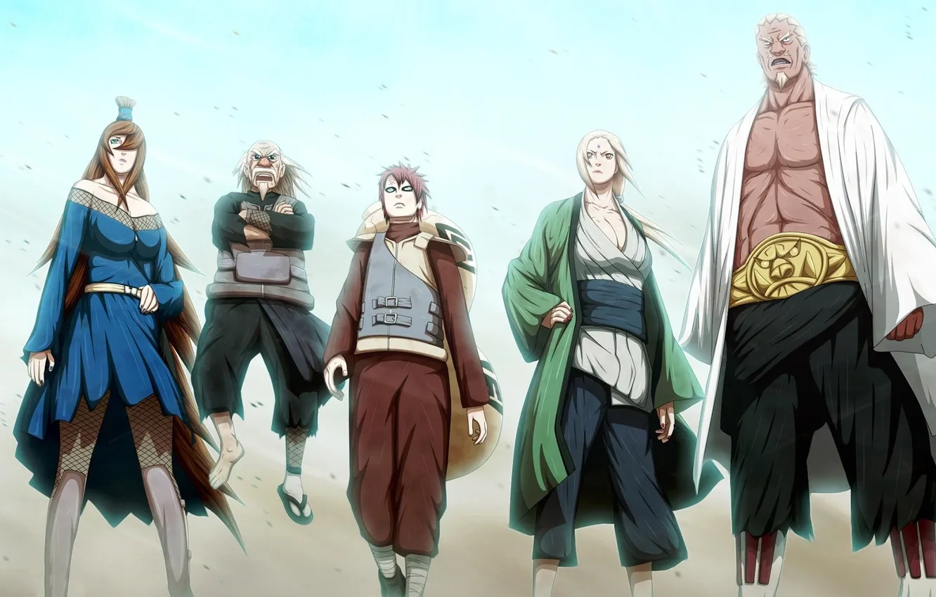 Photo wallpaper Naruto, anime, 5 kage