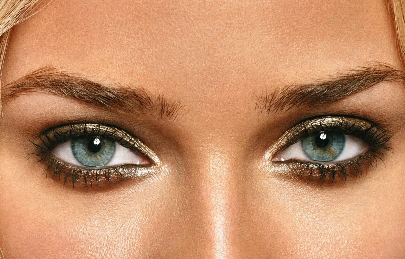 Photo wallpaper eyes, macro, face, actress, eyebrows, Diane Kruger, pupils, model