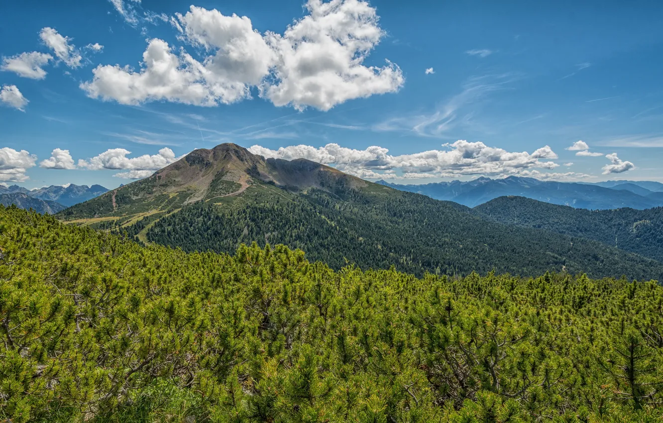 Photo wallpaper the sky, clouds, mountains, Italy, Trentino Alto Adige, Trentino -Alto Adige / Südtirol