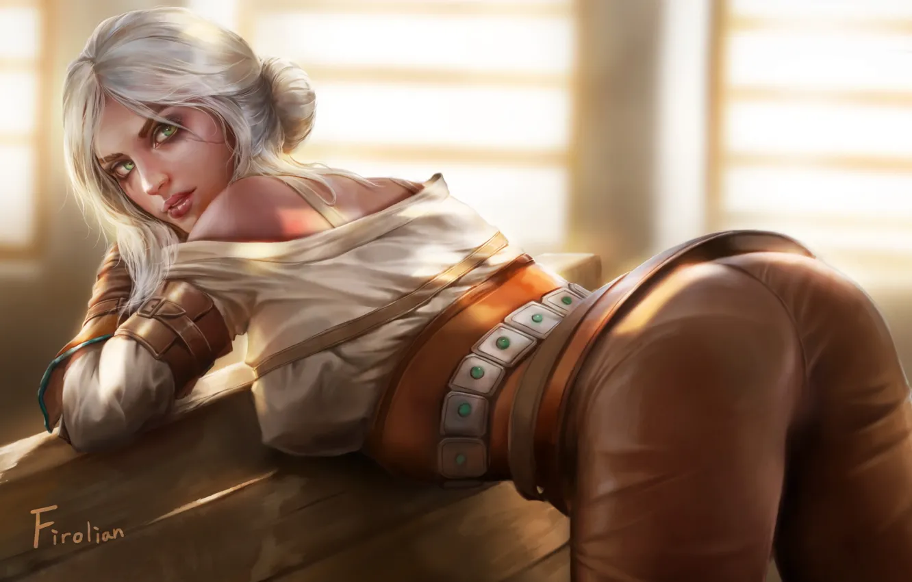 Photo wallpaper Girl, The game, Pose, Art, The Witcher, Sexy, Beauty, Sexy