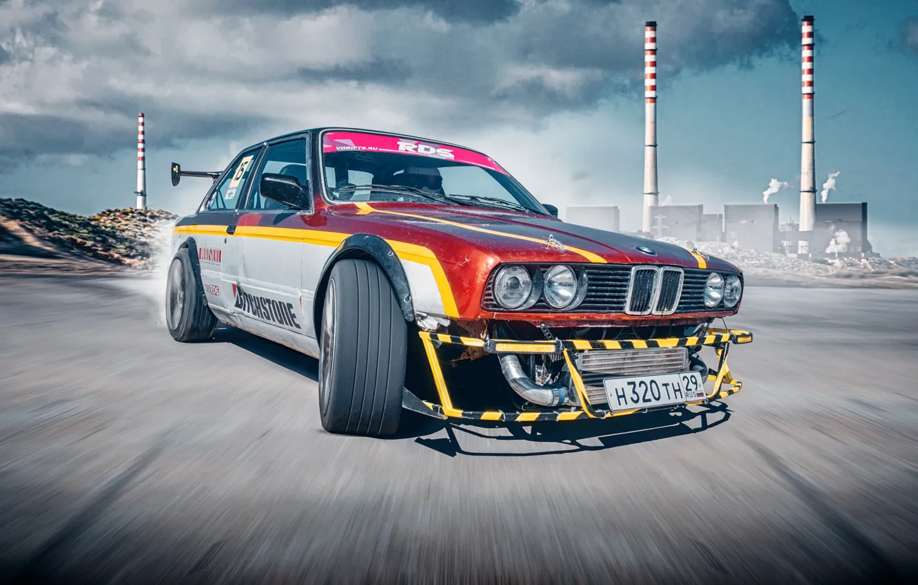 Photo wallpaper BMW, BMW, Drift, RDS, E30, 3 Series, Drifting