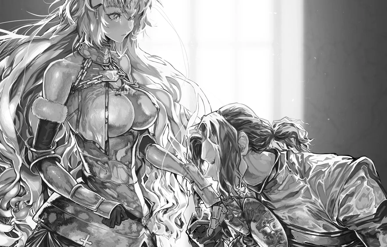 Photo wallpaper girl, armor, guy, knights, Fate / Grand Order, The destiny of a great campaign