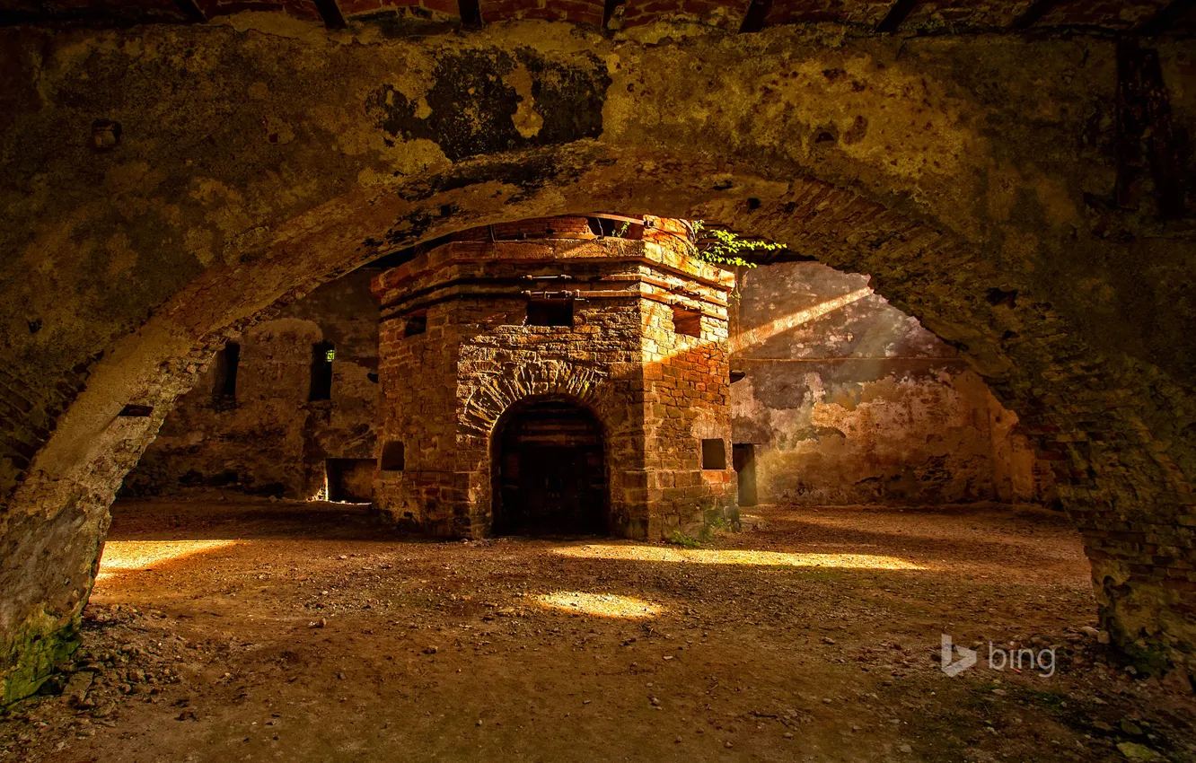 Photo wallpaper interior, arch, Romania, blast furnace, Ghelari