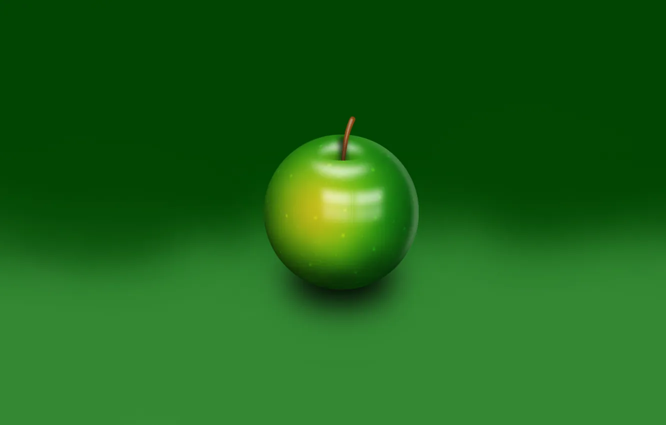 Photo wallpaper green, green, apple