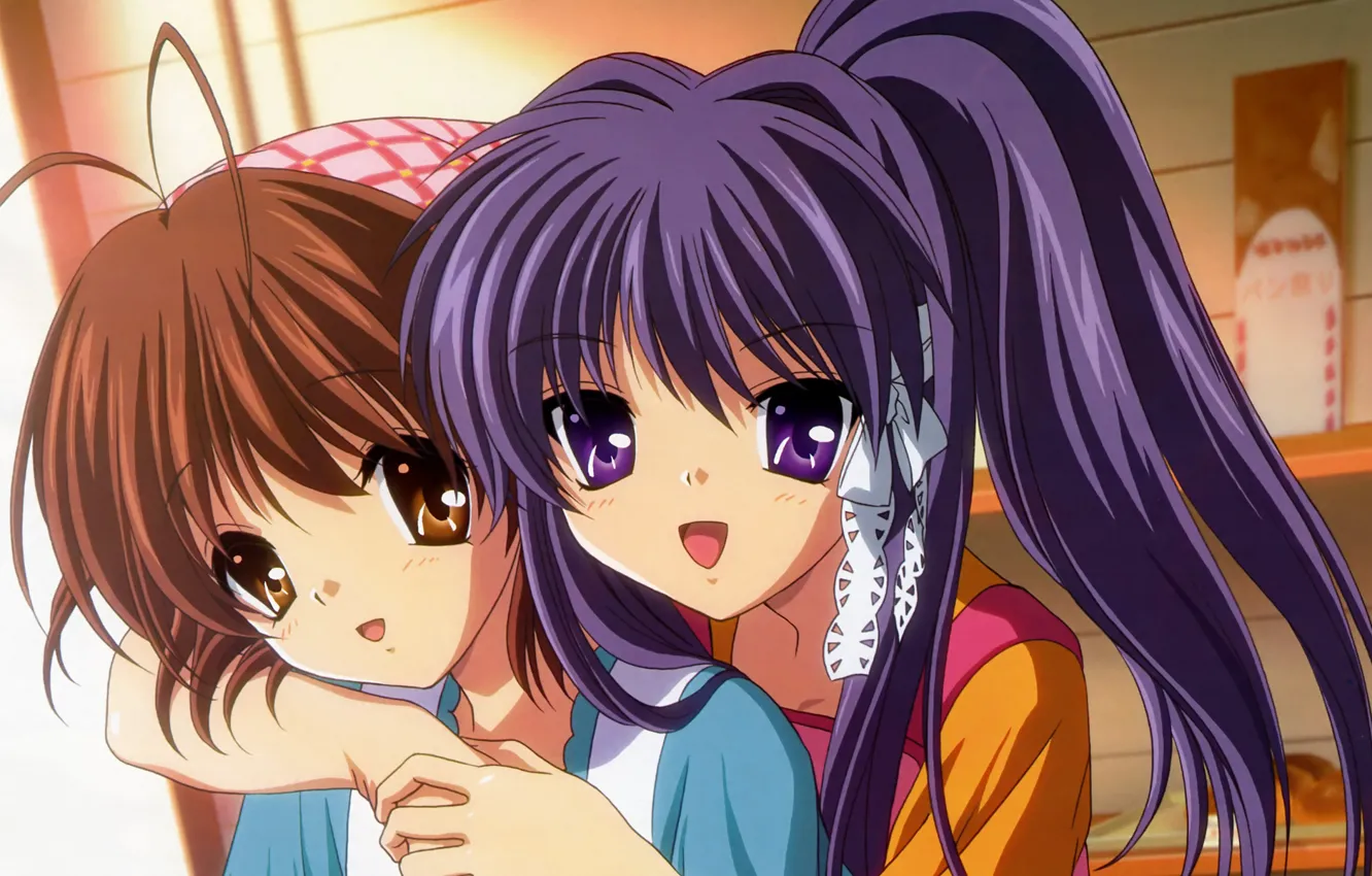 Photo wallpaper clannad, Clannad, Nagisa Furukawa, Fujibayashi Kyou