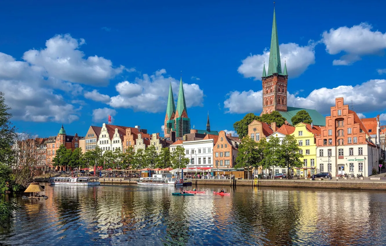 Photo wallpaper castle, Germany, Luebeck