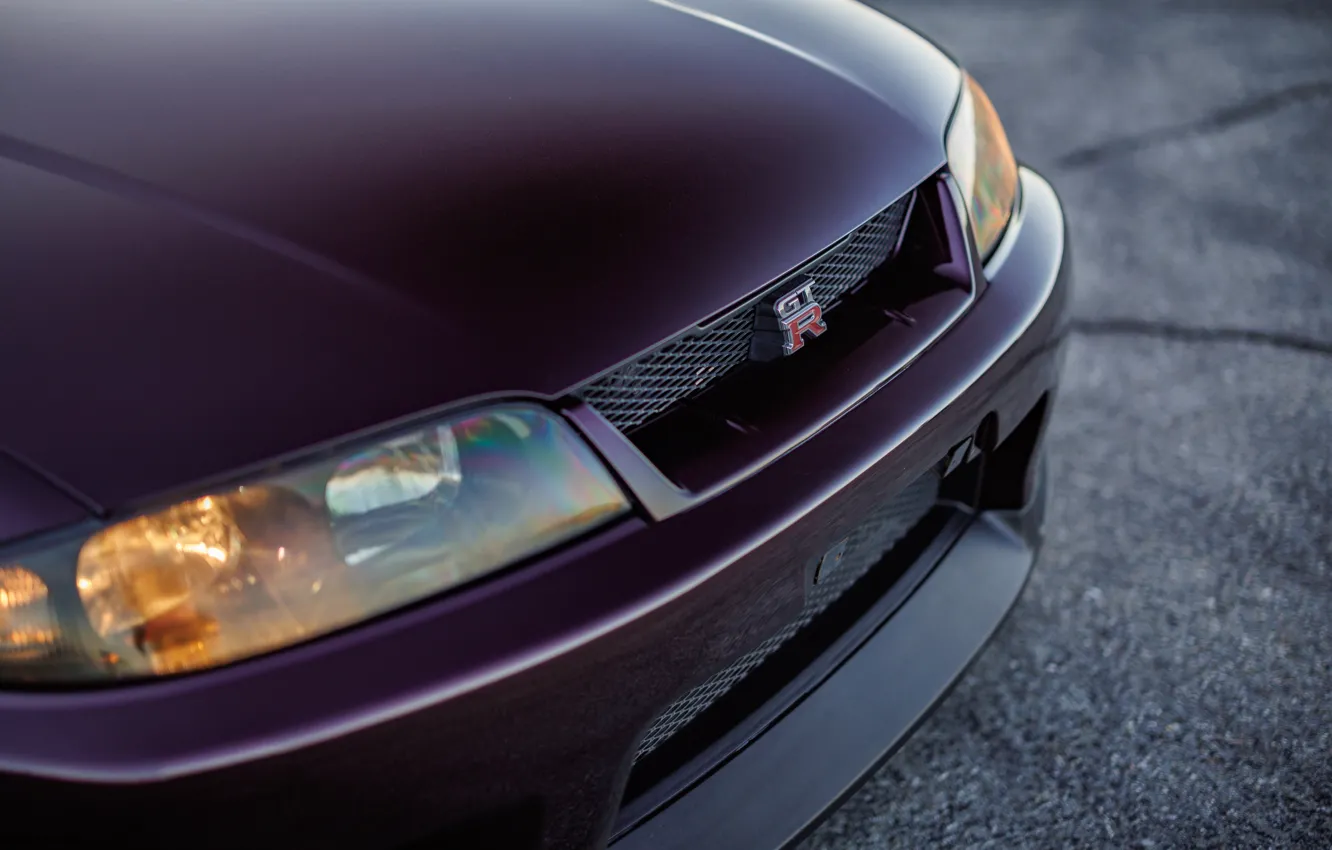 Photo wallpaper Nissan, GT-R, close-up, Skyline, front, R33, Nissan Skyline GT-R