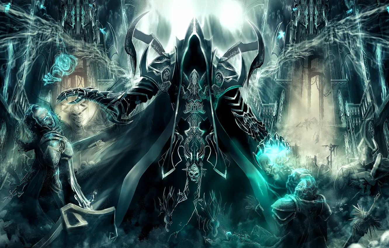 Photo wallpaper monster, art, shower, undead, Diablo III, Reaper of Souls, Malthael