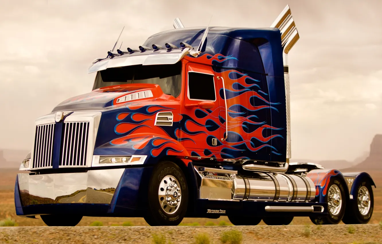 Photo wallpaper Truck, the front, Optimus Prime, Optimus Prime, tractor, Trak, Western Star, 4900