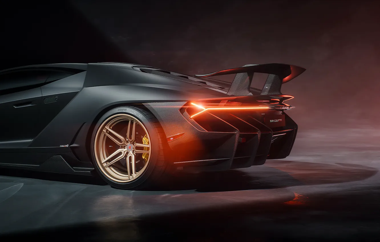 Photo wallpaper rendering, lights, Lamborghini, supercar, Centennial