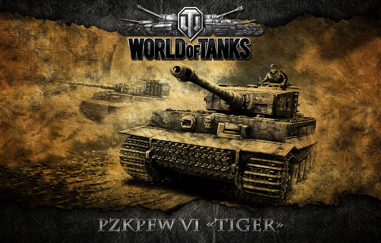 Photo wallpaper tiger, Germany, tank, tiger, WoT, heavy tank, World of Tanks, PzKpfw VI Tiger